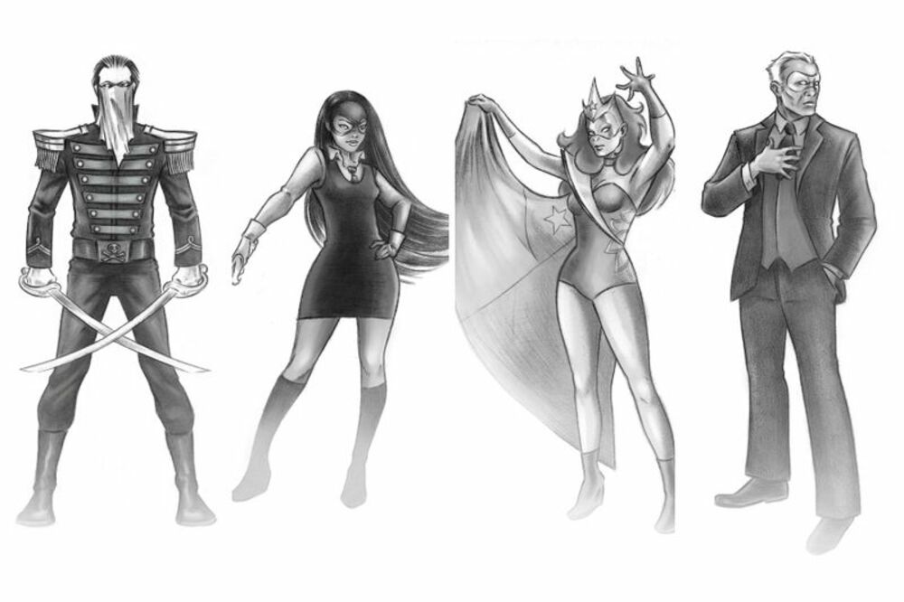 Disfrazados ilustraciones superhéroes Francisco Ortega