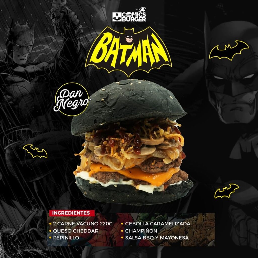 hamburguesa Batman Comics Burguer