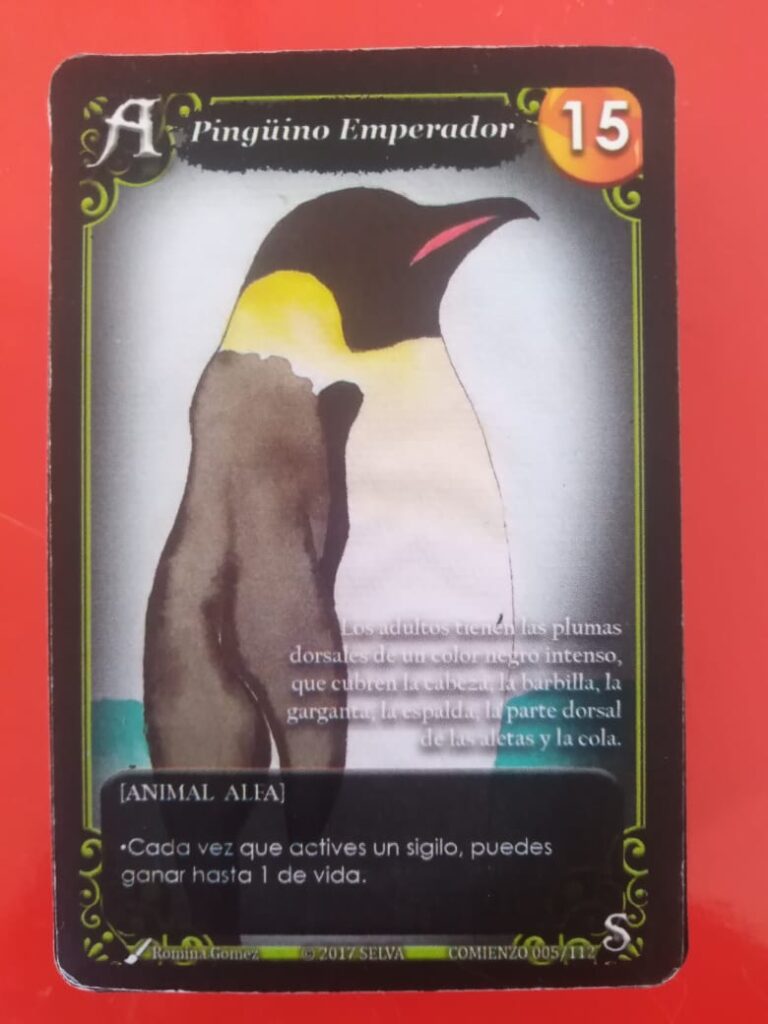 Carta alfa pingüino emperador selva tcg